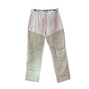 Cabelas Womens 8 Reg Two-Tone Outdoor Pants With Snap Button & Zipper Closure